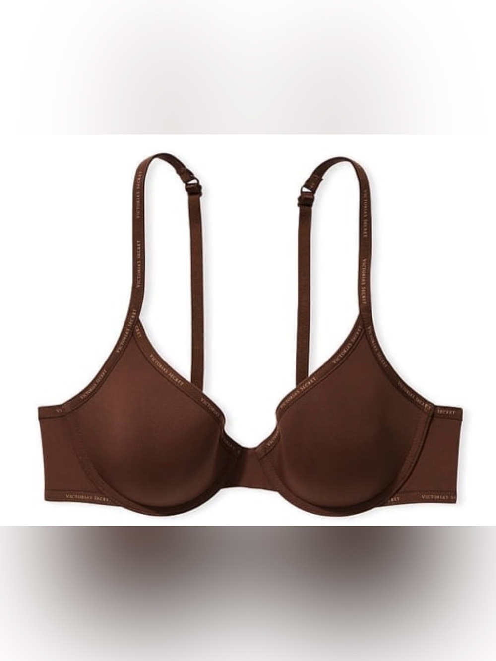 NEW Victoria Secret T-shirt Lightly Lined Underwire Demi Bra 34B Ganache NWT